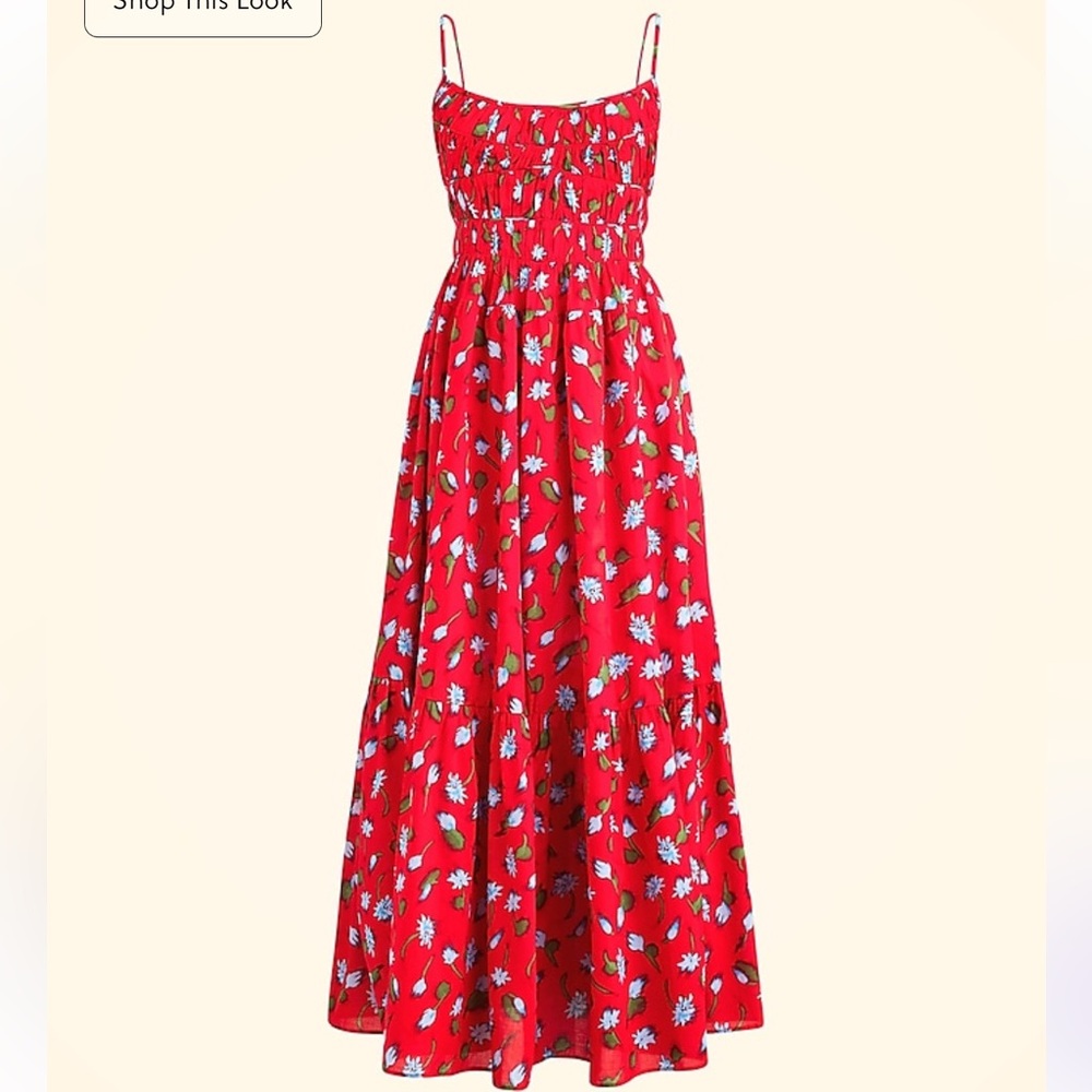 NWT J. Crew Tiered dress in brushed daisy print - MEDIUM